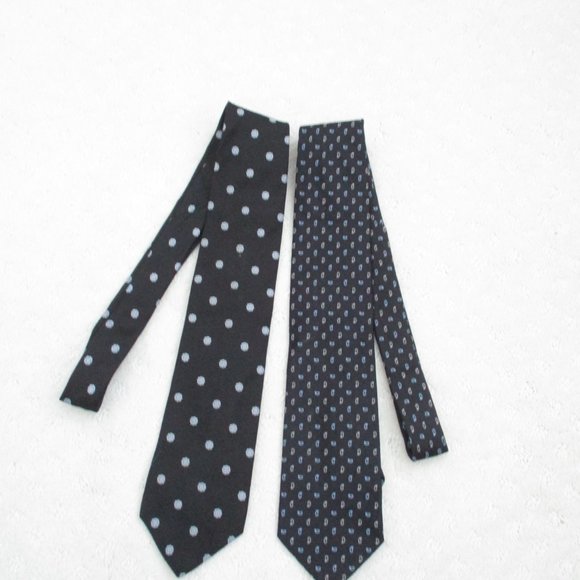 2 BROOKS BROTHERS NECKTIES! BLACK PATTERNED SILK. - Picture 7 of 8